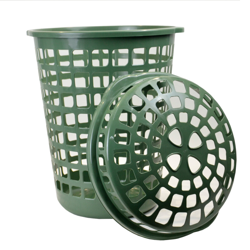 Cesto redondo para ropa con tapa 60 lts VERDE