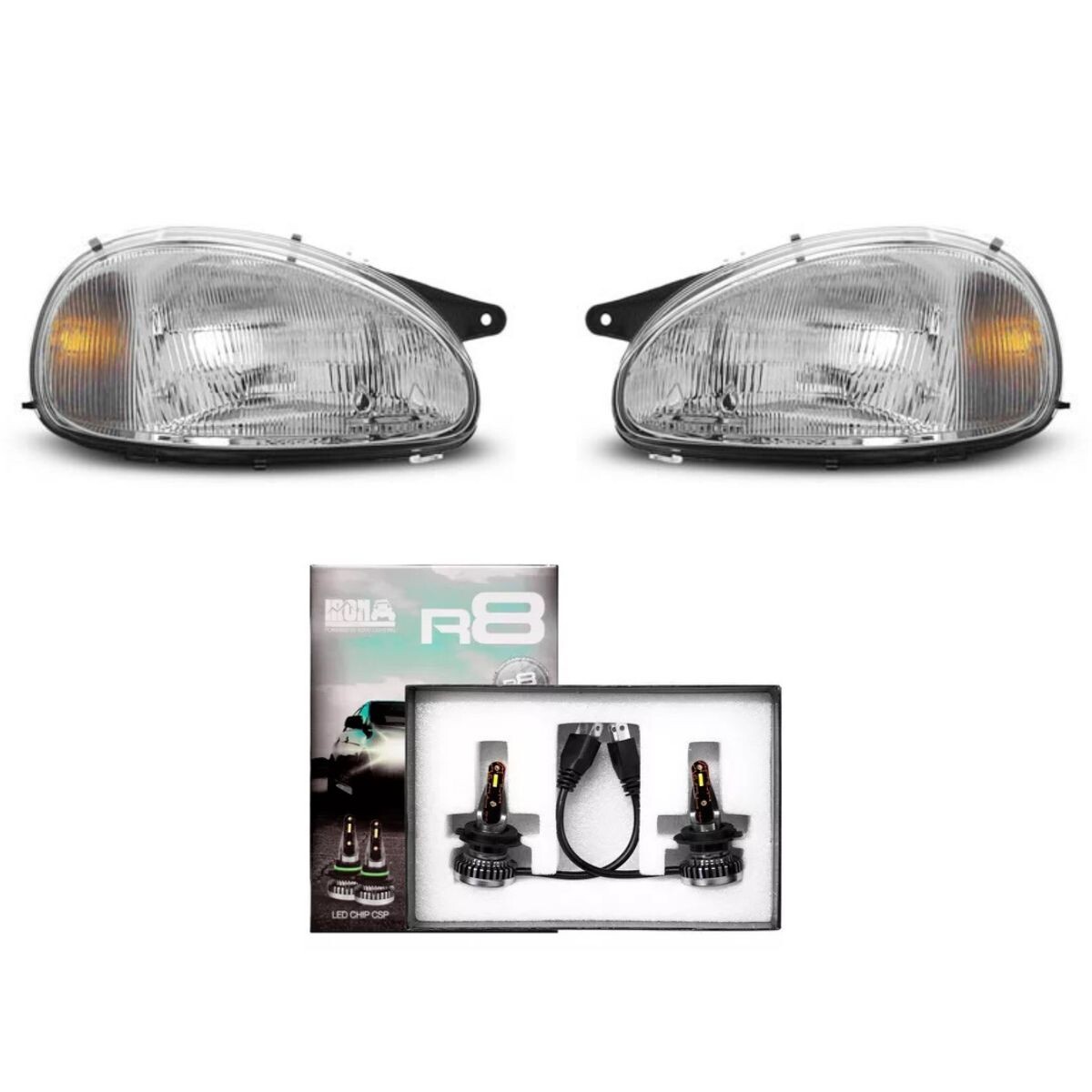 KIT OPTICAS CON KIT LED IRON 