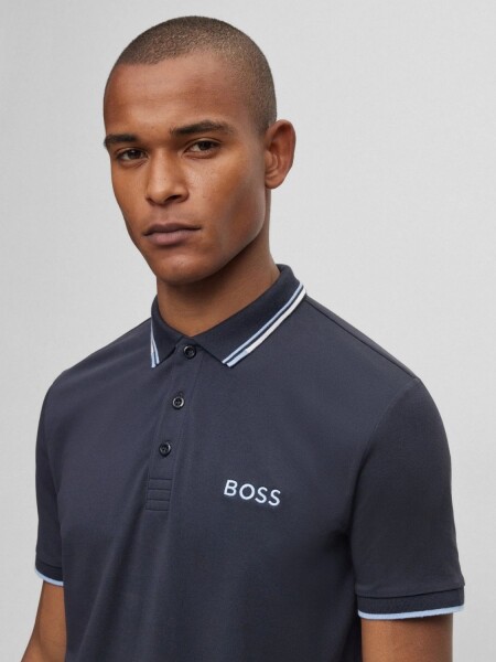 BOSS -Remera polo de algodón, regular fit, PADDY PRO Azul