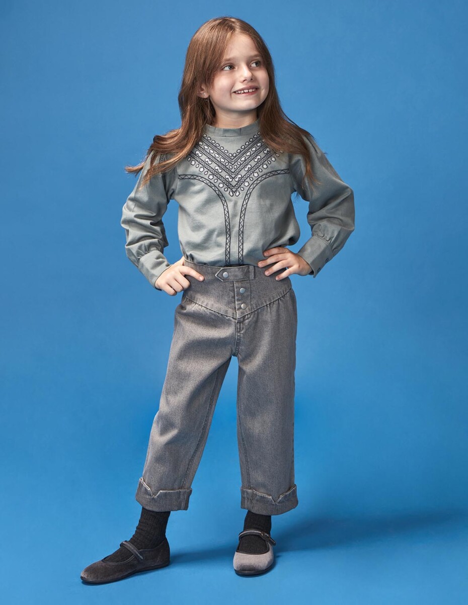 Camiseta Con Bordado - Verde Oscuro 