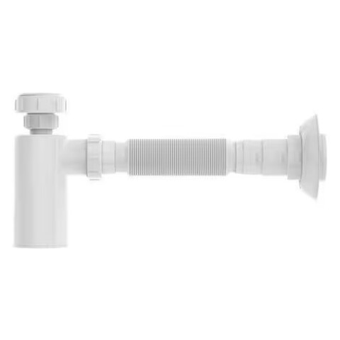 Sifón botella para lavatorio 7/8" x 40mm blanco Sifón Botella Para Lavatorio 7/8" X 40mm Blanco