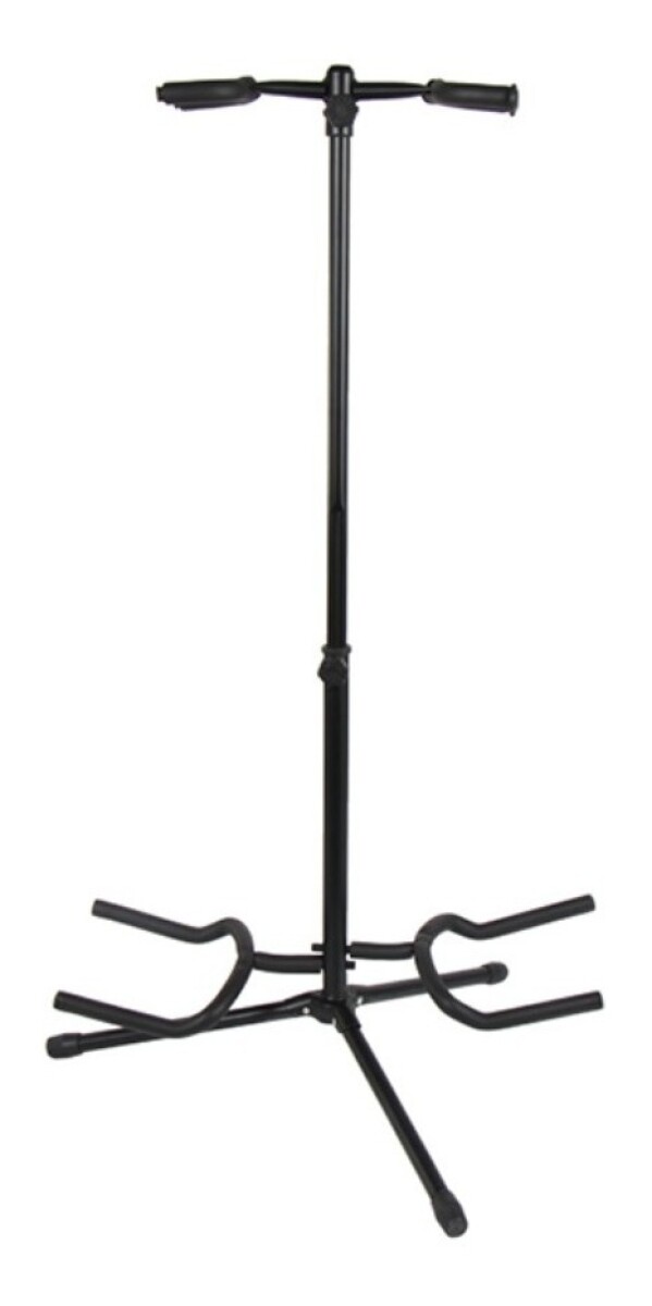Soporte Tripode Doble De Guitarra Bajo De Piso - Negro 