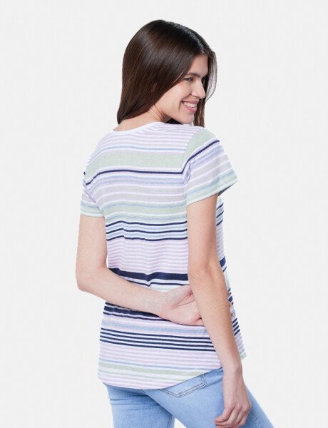 REMERA RAYADA Blanco
