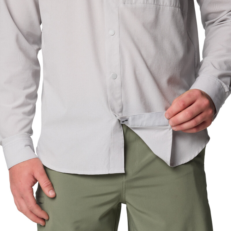 Camisa PFG Solar Breeze Woven Hombre BLACK, WHITE
