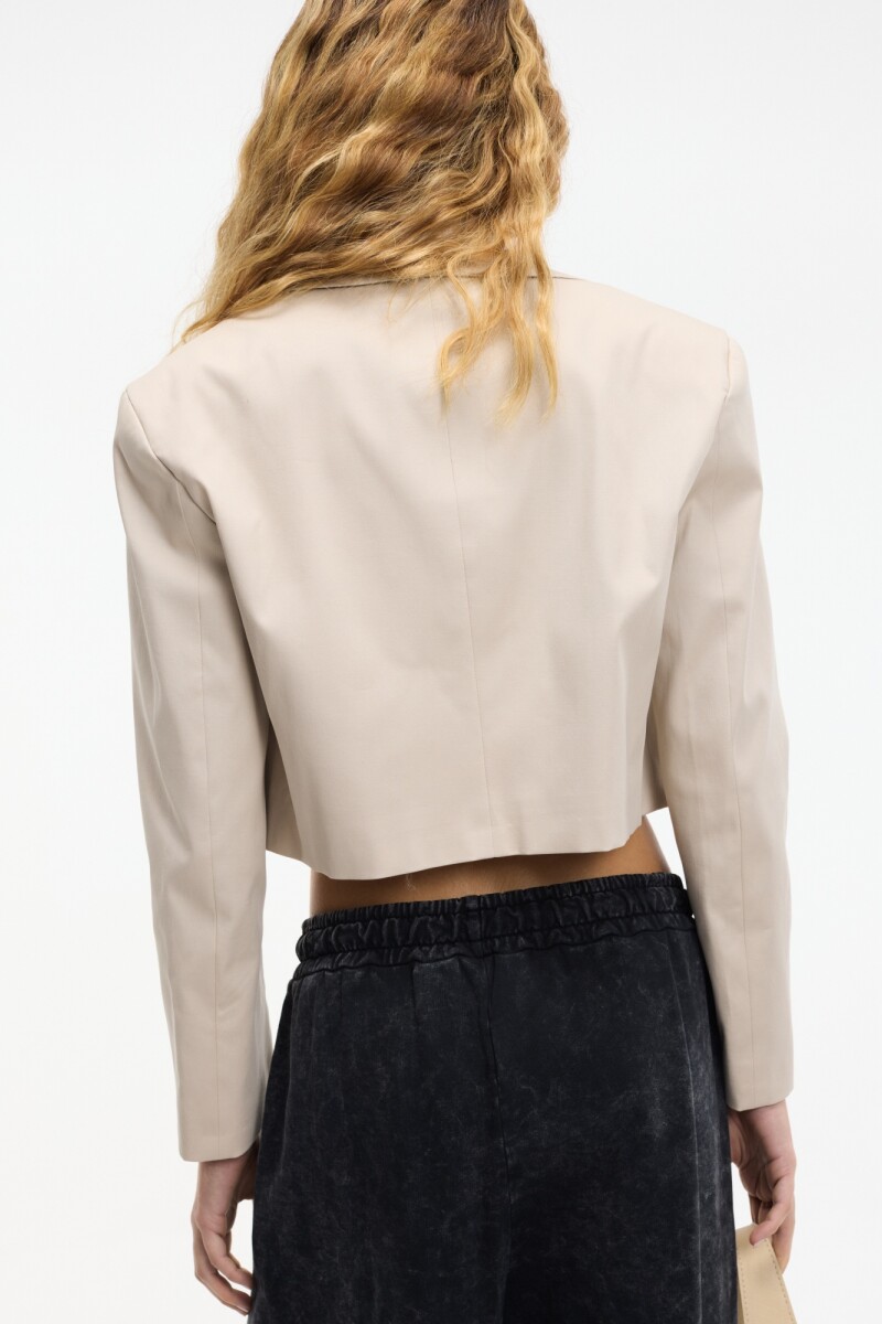 CHAQUETA CON CAMIS Beige