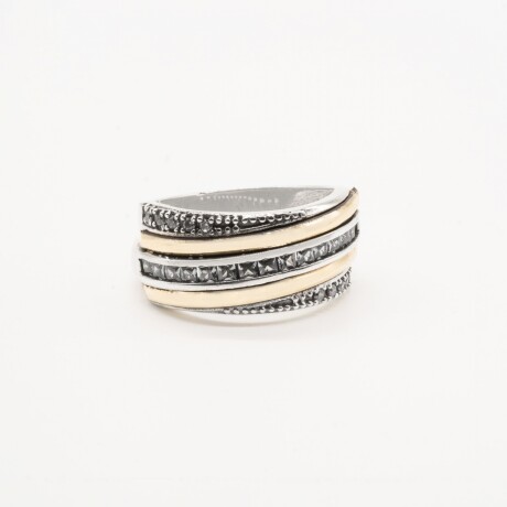 Anillo Camsia White - Plata y Oro Anillo Camsia White - Plata y Oro