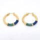 Aros En Oro 18K Con Esmalte En 2 Colores Aros En Oro 18K Con Esmalte En 2 Colores
