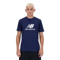 Remera New Balance de Hombre - STACKED LOGO - MT41502NNY BLUE