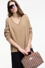 Sweater V Marron