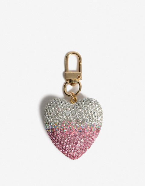 Rega Varios Llavero Y Bag Charm De Corazón Strass - Combinacion Bicolor