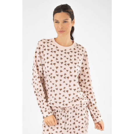 Pijama flor leopard Lila