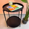 Mesa auxiliar con bandeja doble MILO Mesa auxiliar con bandeja doble MILO