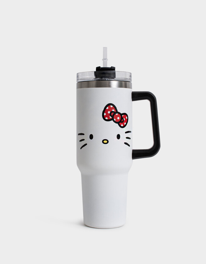 Accesorios Cocina Estampados Vaso Térmico "hello Kitty" - Blanco