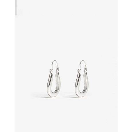 Argollas Metal Plateado Plateado