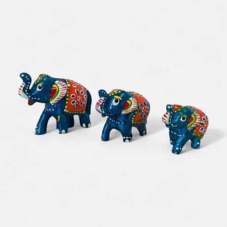 Familia De Elefante x3 Celeste