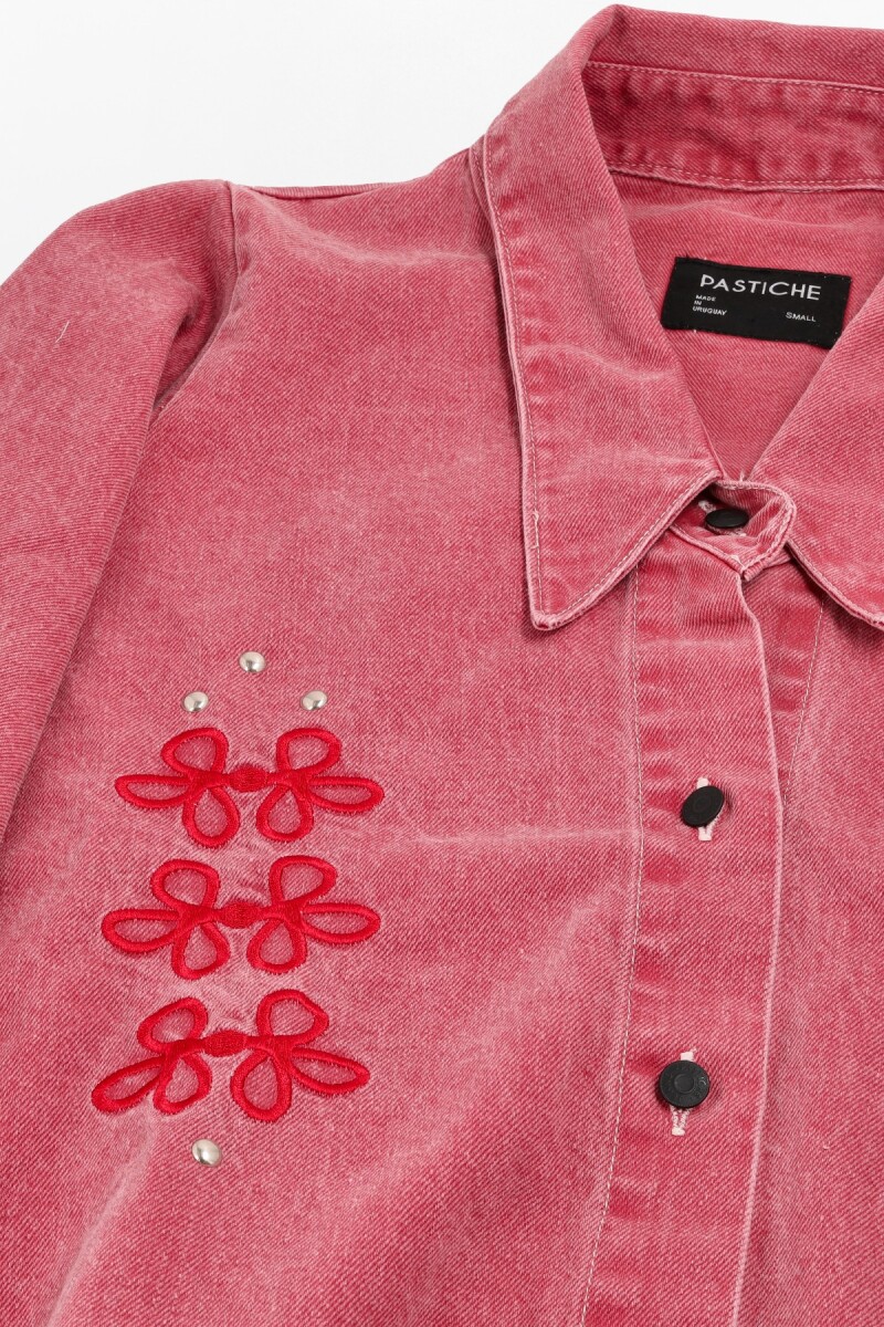 Camisa Cisne Nudo Cherry