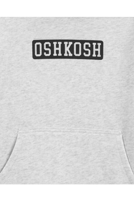 Canguro de algodón, gris, con logo Sin color