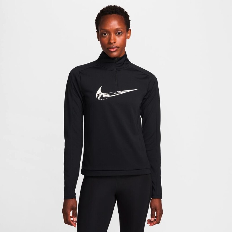 Camiseta Nike Swoosh Hbr de Mujer Negro