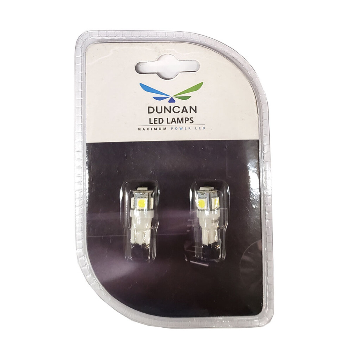 LAMPARA - T10 5 LED BLANCO 12V SMD5050 BLISTER X2 DUNCAN 