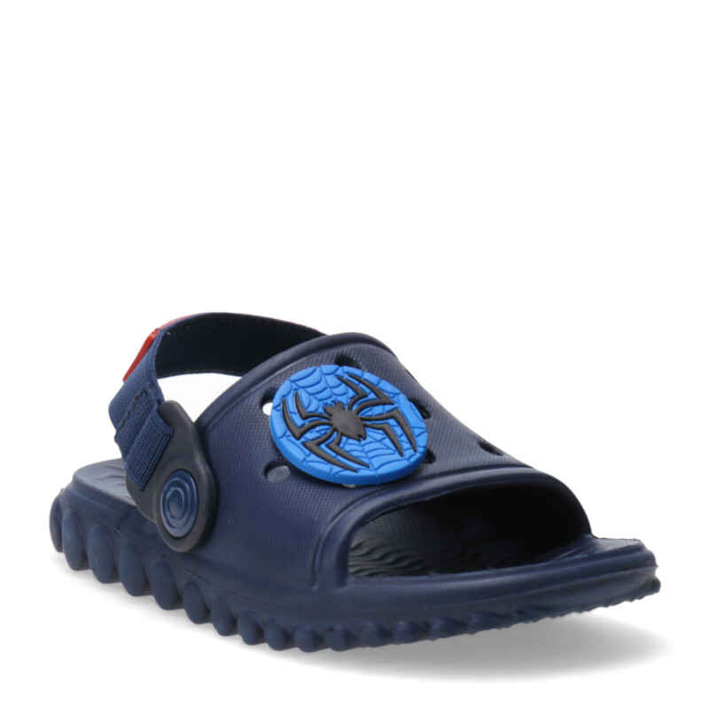 Sandalias Infantiles Bibi Sun Slide Spiderman Azul Marino