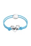 PULSERA DE HILO ELÁSTICO AZUL CON CORAZÓN BAÑADO EN PLATA DE LEY Pulsera