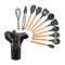 JUEGO 11 PIEZAS MENAGE SILICONA MANGO MADERA NEGRO