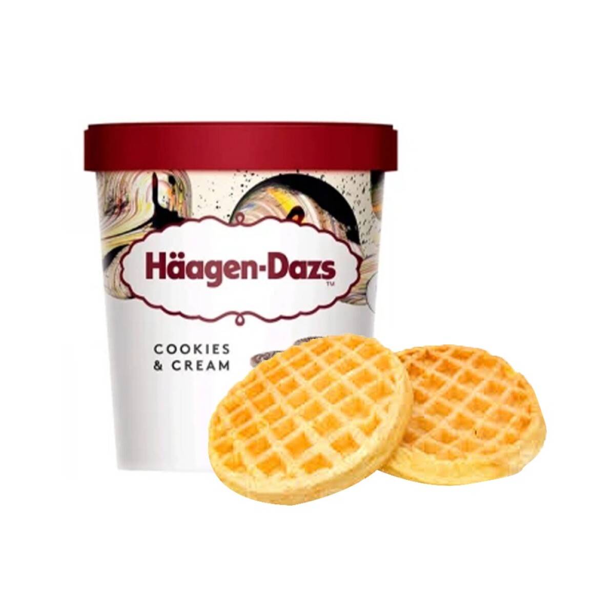 Haagen-dazs Cookies Y Crema 473 Ml + 2 Waffle 55 Grs Regalo 