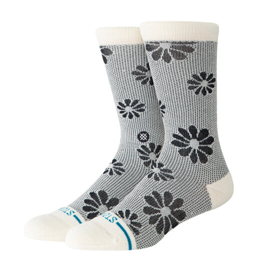 Medias Stance Floral Stitch Crew - Gris Medias Stance Floral Stitch Crew - Gris