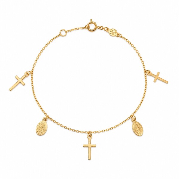 Pulsera Religiosa-Oro bajo-Sin Piedra-PU8059 sinpiedra