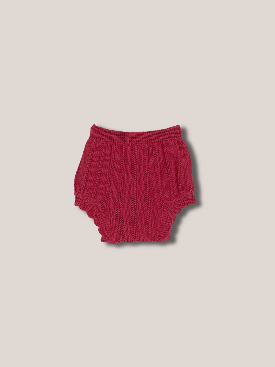 Bombacho Punto Del Reves Rosa