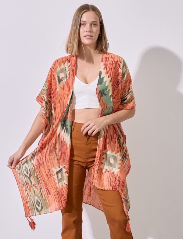 Kimono Tribal MULTI/ANARANJADO