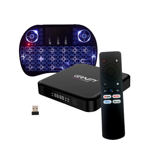Smart Tv Box Gravity X8 Plus 4k 4/32 Gb + Teclado Smart PK COMBO TV BOX X88PRO + TECLADO SMART