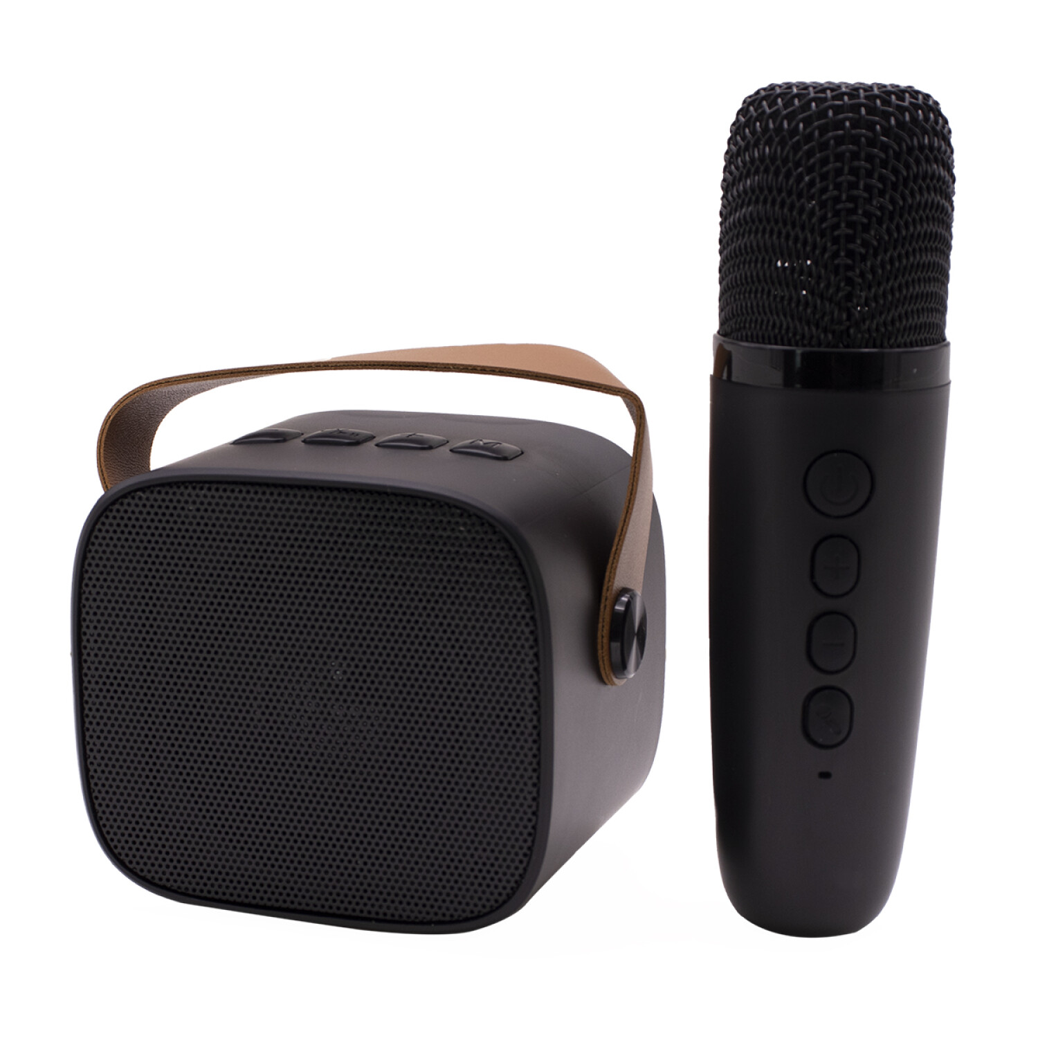 Micrófono Negro con Karaoke y bluetooth
