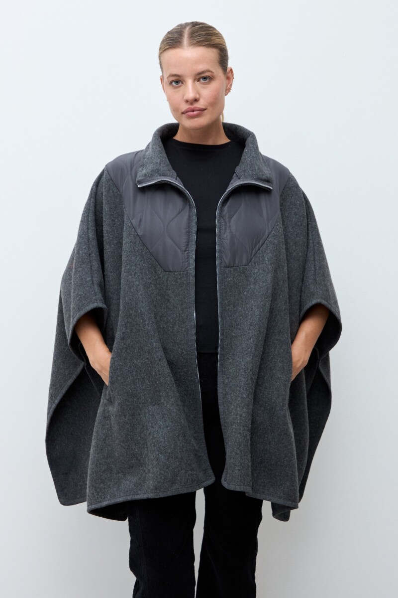 Capa detalle capitoneado gris melange