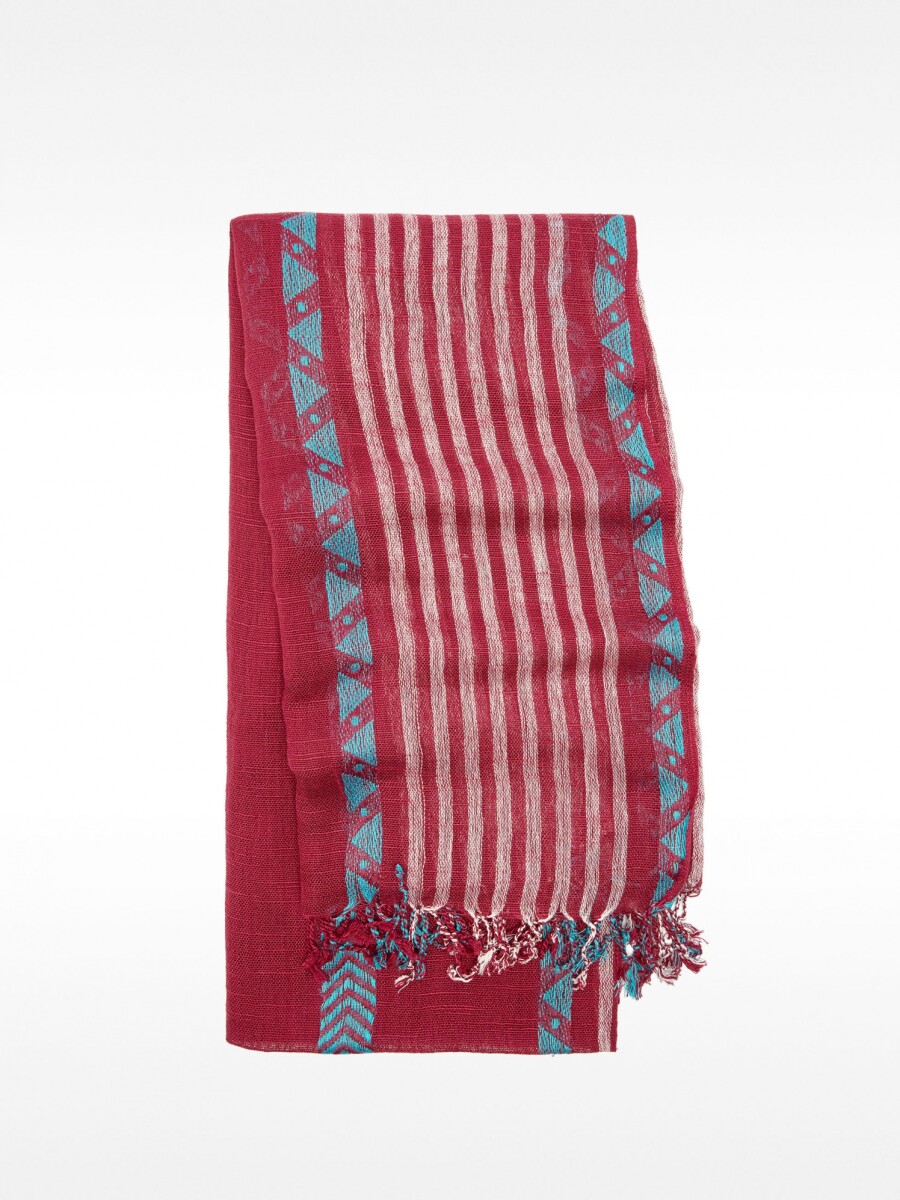 Pañuelo De Algodón Estampado burdeos