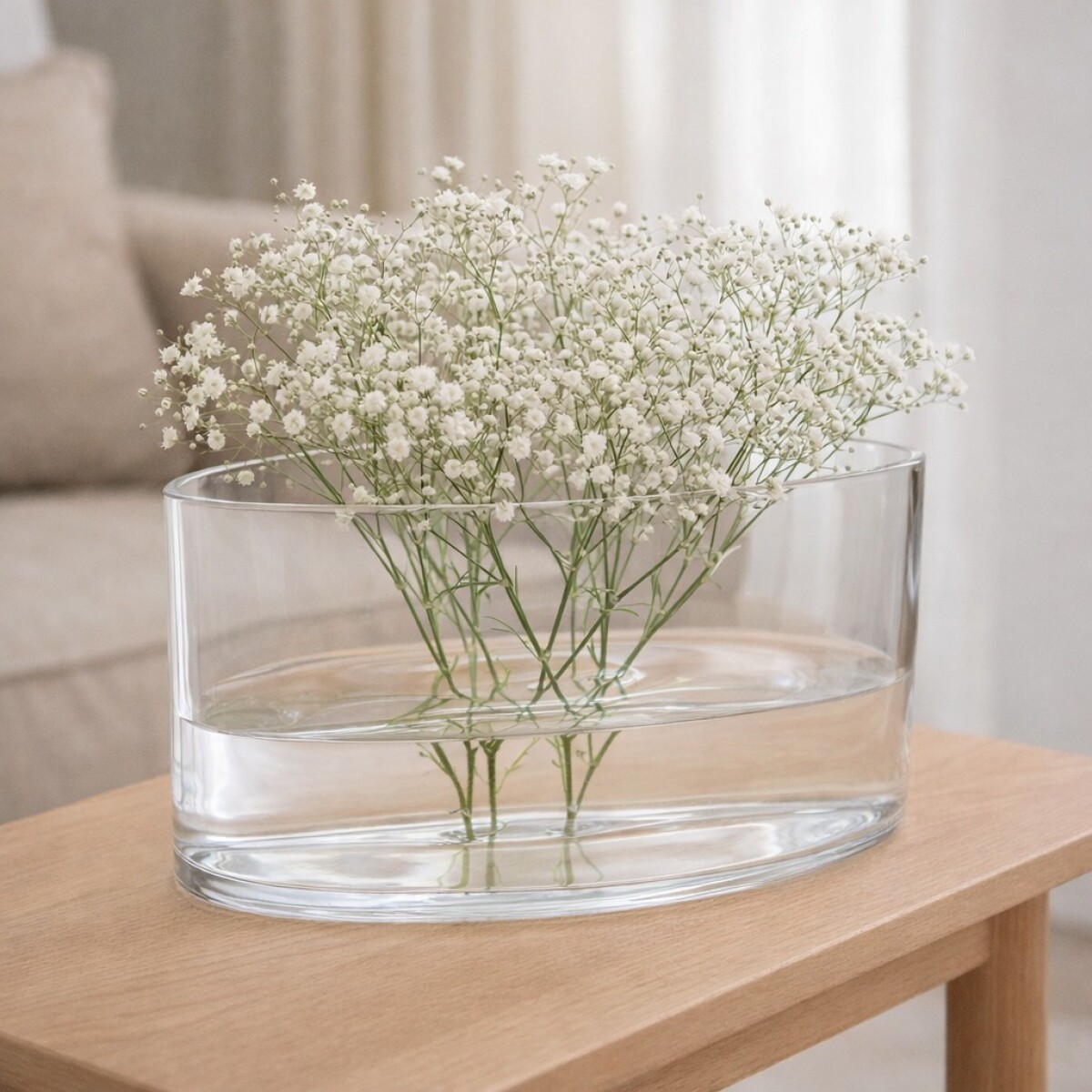 Florero Oval de Vidrio 