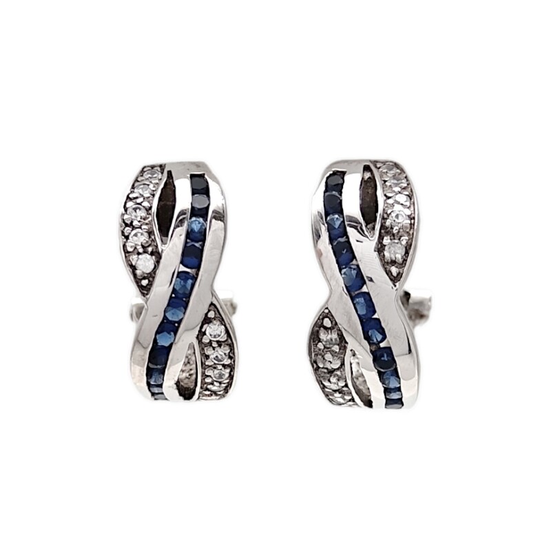 Caravanas Infinito con piedra-Plata 925-Piedra Zirconia-CA3010 Conpiedra