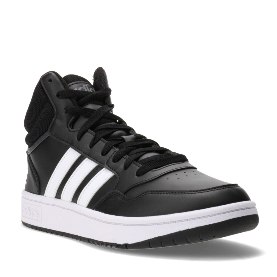 Championes de Hombre Adidas Hoops 3.0 Mid Classic Vintage Negro - Blanco