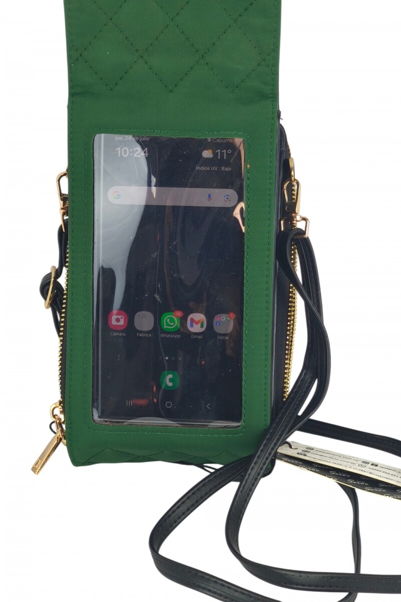 Porta celular verde