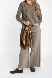 Remera Algodon Lavado Oliva