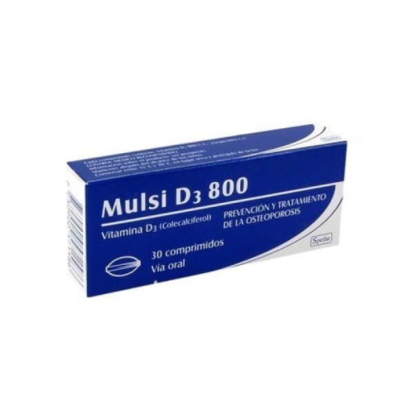 Mulsi D3 800 U.I. 30 Comprimidos - Spefar Mulsi D3 800 U.I. 30 Comprimidos - Spefar