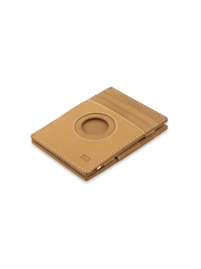 ESSENZIALE MAGIC AIRTAG WALLET CAMEL BROWN