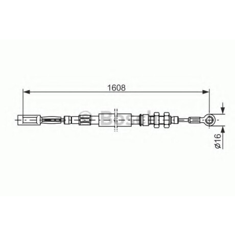CABLE DE COMANDO FIAT FRENO MANO DUCATO PEUG J5 CITROEN C25 83/94 1605MM - CABLE DE COMANDO FIAT FRENO MANO DUCATO PEUG J5 CITROEN C25 83/94 1605MM -