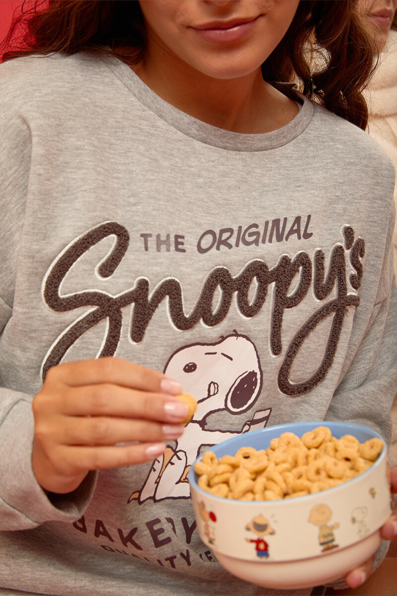 Sweater snoopy original cvc Gris melange