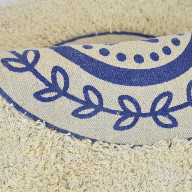 Alfombra 40x60cm AZUL Y NATURAL