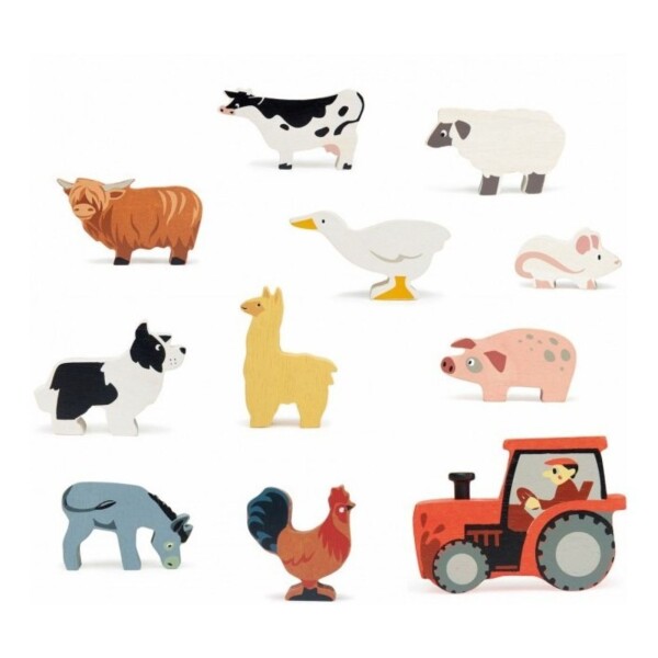 Tender Leaf Toys Tractor Juguete Madera Niños Granja Tender Leaf Toys Tractor Juguete Madera Niños Granja