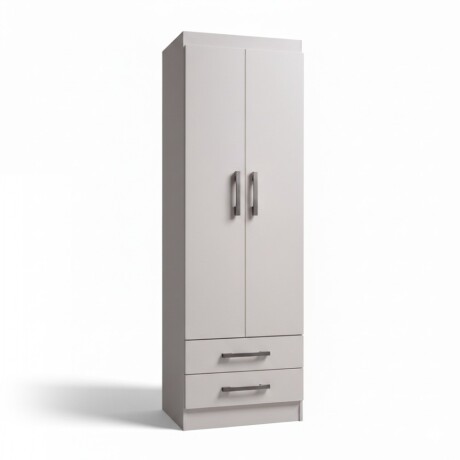 ROPERO 2 PUERTAS GUARDARROPA ARMARIO PLACARD CLOSET MULTIUSO BLANCO