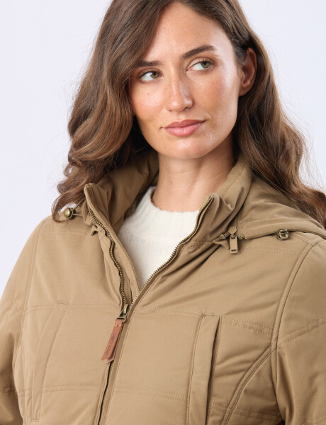 CAMPERA DE ABRIGO CON FORRO DE SHERPA Beige