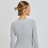 BLUSA ML FEM CINZA MESCLA