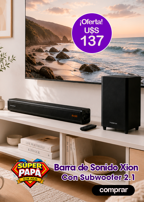 ¡Barra de Sonido Xion para papá, con súper descuentos!